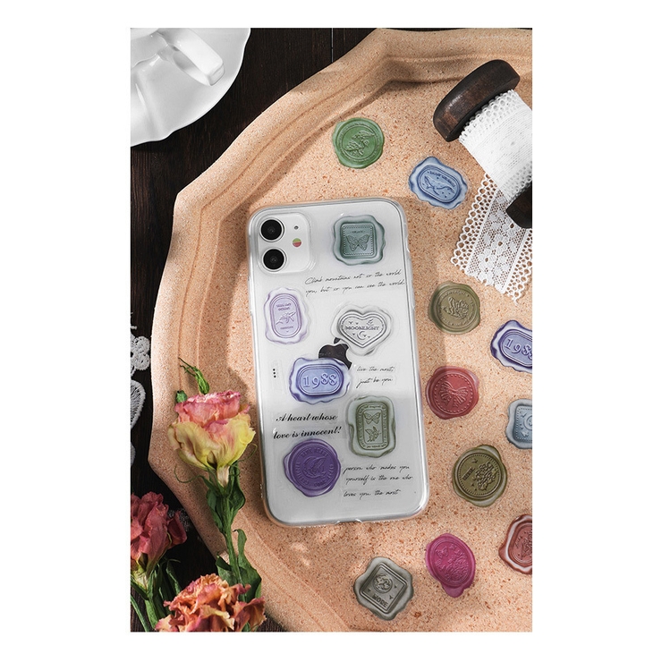 シーリングスタンプ風シール 文房具 ピンク | PlusNao | 詳細画像2 