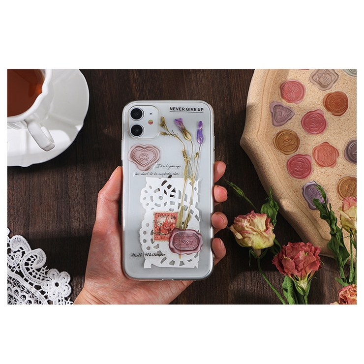 シーリングスタンプ風シール 文房具 ピンク | PlusNao | 詳細画像3 