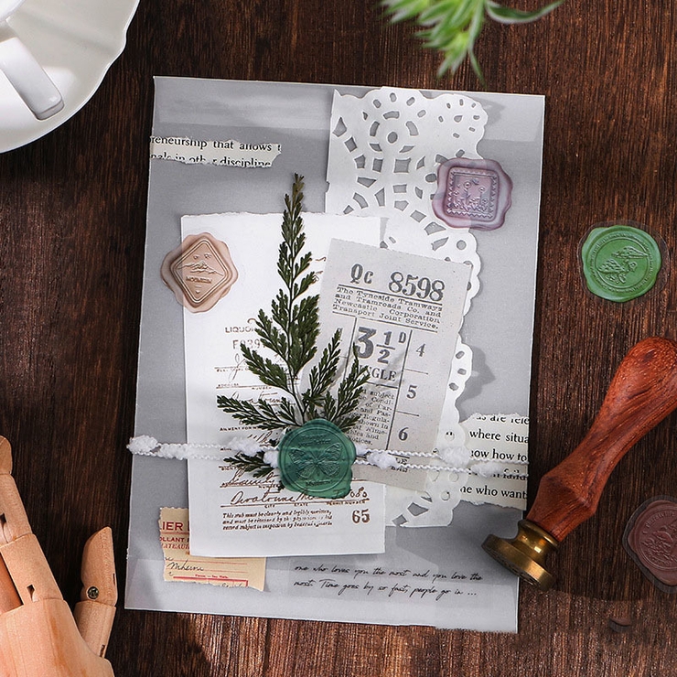 シーリングスタンプ風シール 文房具 ピンク | PlusNao | 詳細画像4 