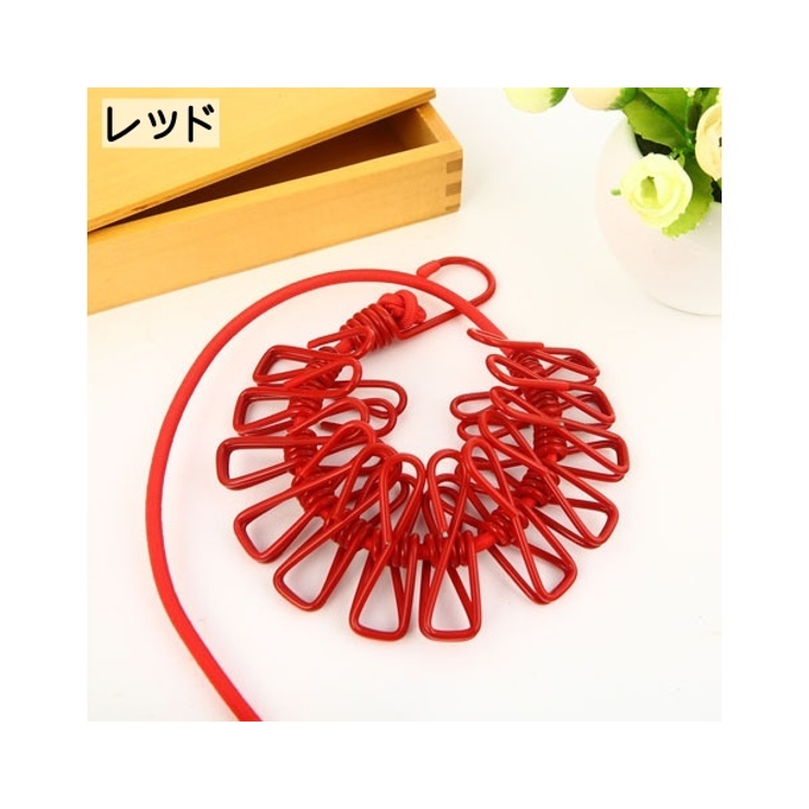 クリップ付き物干し 物干しロープ 12ピンチ | PlusNao | 詳細画像4 