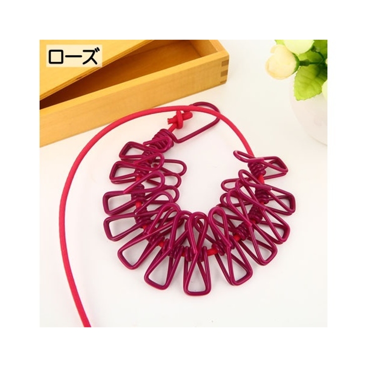 クリップ付き物干し 物干しロープ 12ピンチ | PlusNao | 詳細画像9 