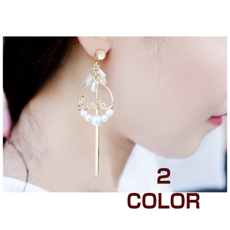 ピアス アシンメトリー スタッドピアス | PlusNao | 詳細画像1