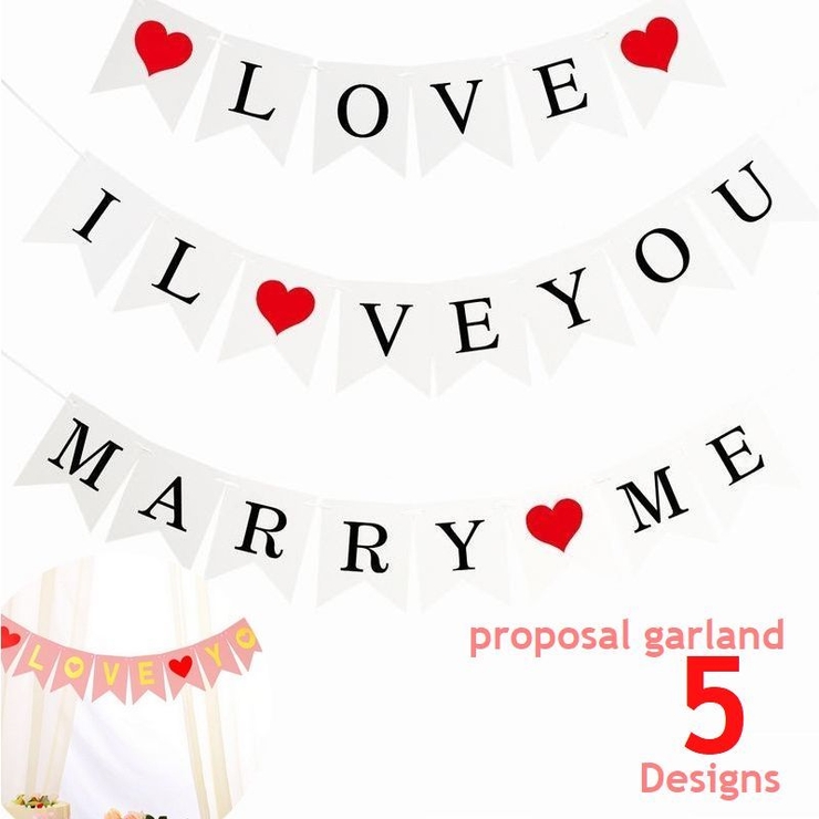 ガーランド メッセージフラッグ プロポーズフラッグ | PlusNao | 詳細画像1 