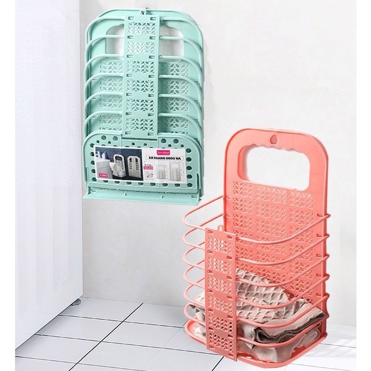 ランドリーバスケット 壁掛け 粘着フック付き | PlusNao | 詳細画像4 