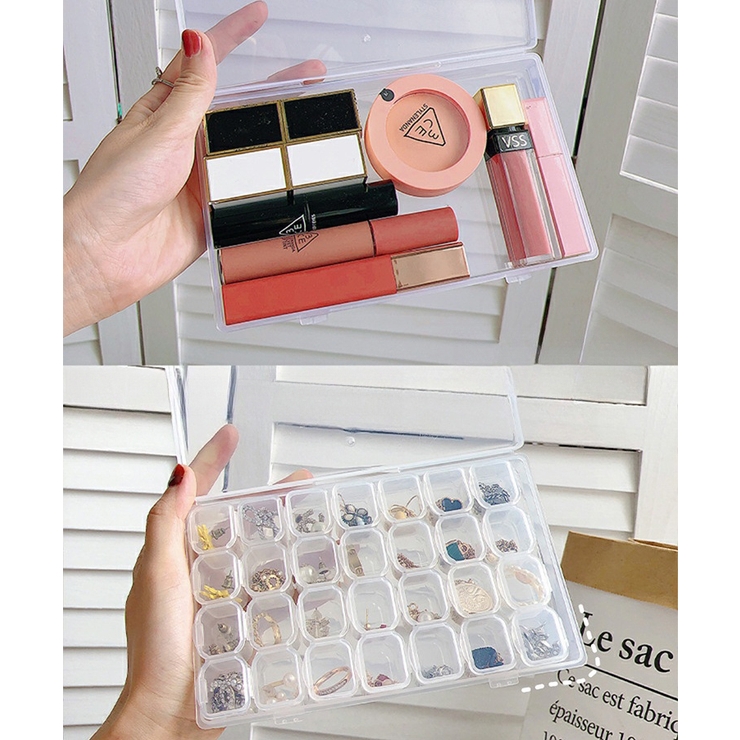 アクセサリーケース 小物収納ケース 28マス[品番：FQ000190623