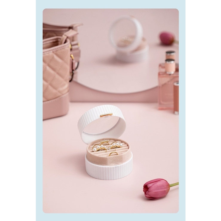 アクセサリーケース ジュエリーボックス 丸型[品番：FQ000199442