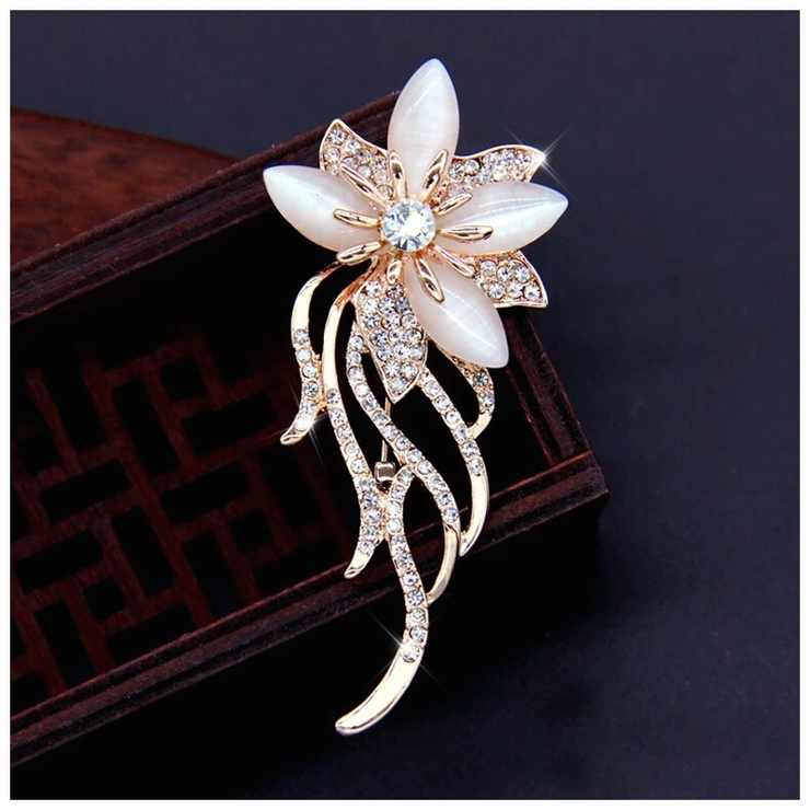 ブローチ フラワー クリスタル風 | PlusNao | 詳細画像5 