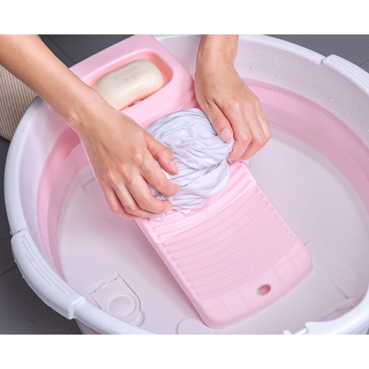 洗濯用たらい 折りたたみ 洗濯板付き | PlusNao | 詳細画像2 