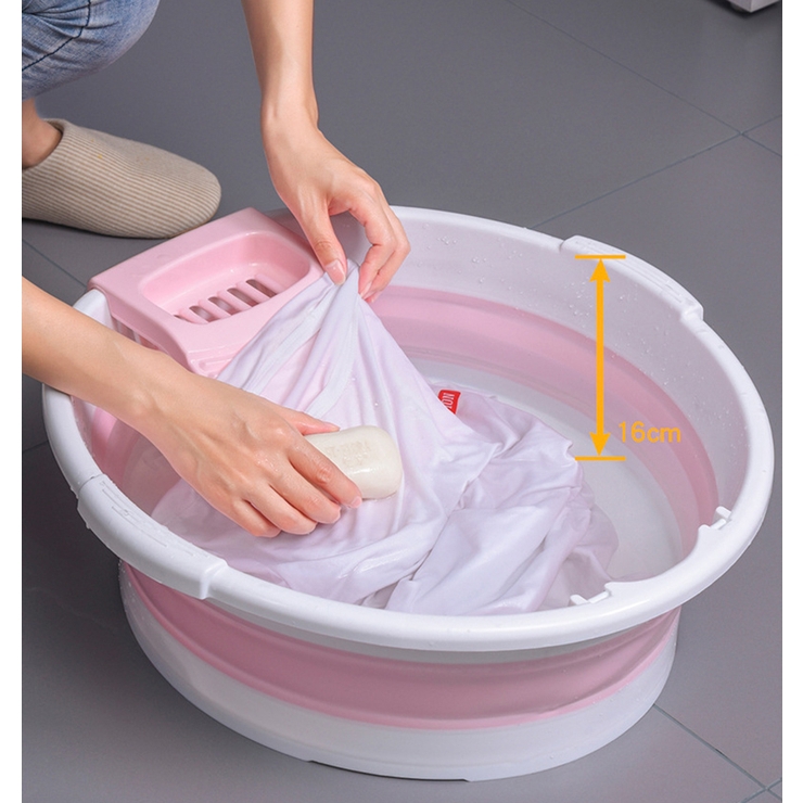 洗濯用たらい 折りたたみ 洗濯板付き | PlusNao | 詳細画像3 