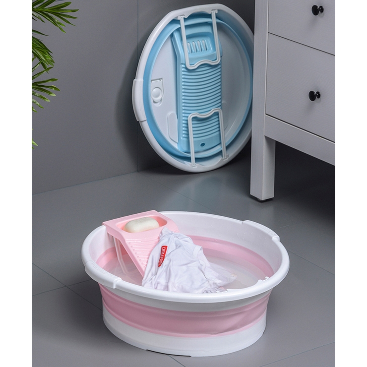 洗濯用たらい 折りたたみ 洗濯板付き | PlusNao | 詳細画像4 