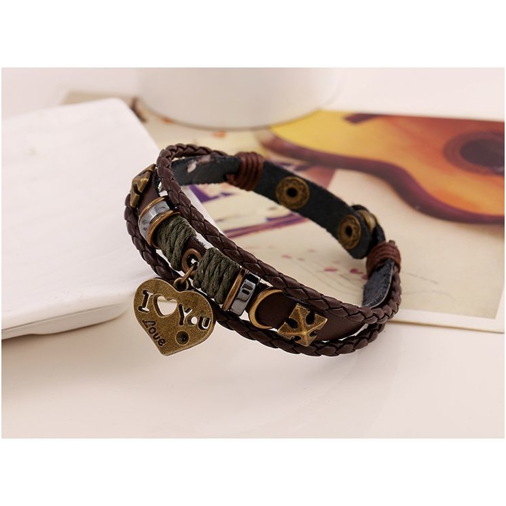 ブレスレット レザーブレスレット ハートモチーフ | PlusNao | 詳細画像4