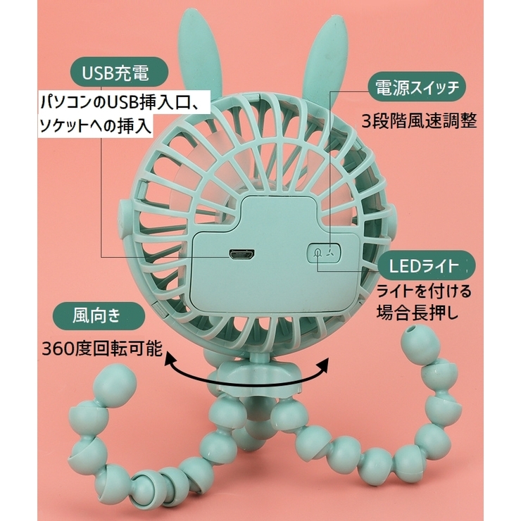 ポータブル送風機 携帯扇風機 ミニファン | PlusNao | 詳細画像5 