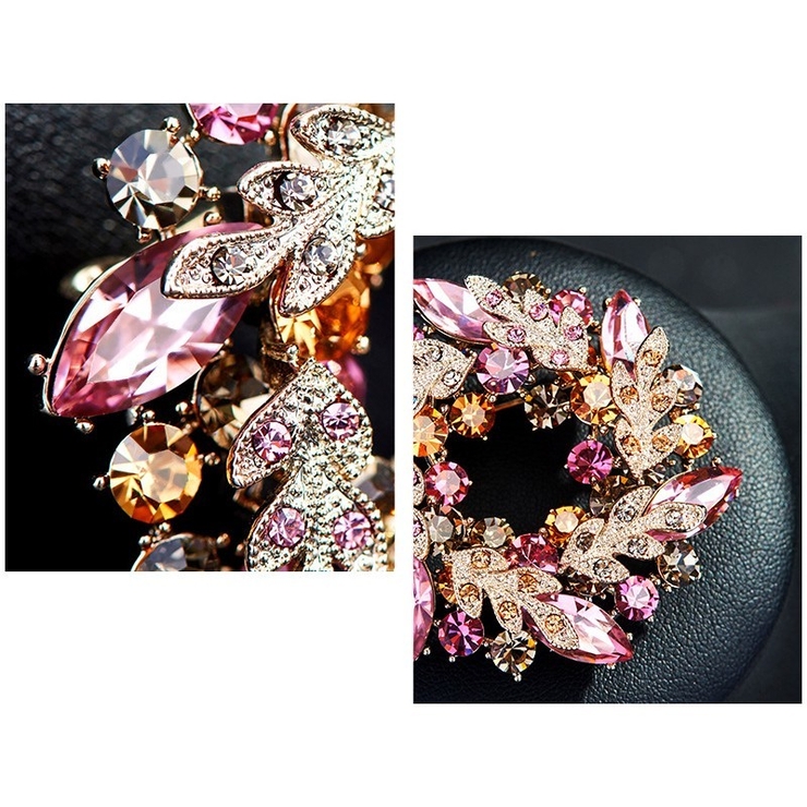 ブローチ ビジュー リース型ブローチ | PlusNao | 詳細画像15 