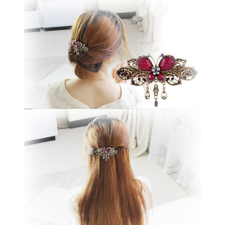 ヘアバレッタ ヘアクリップ ヘアアクセサリー | PlusNao | 詳細画像4 