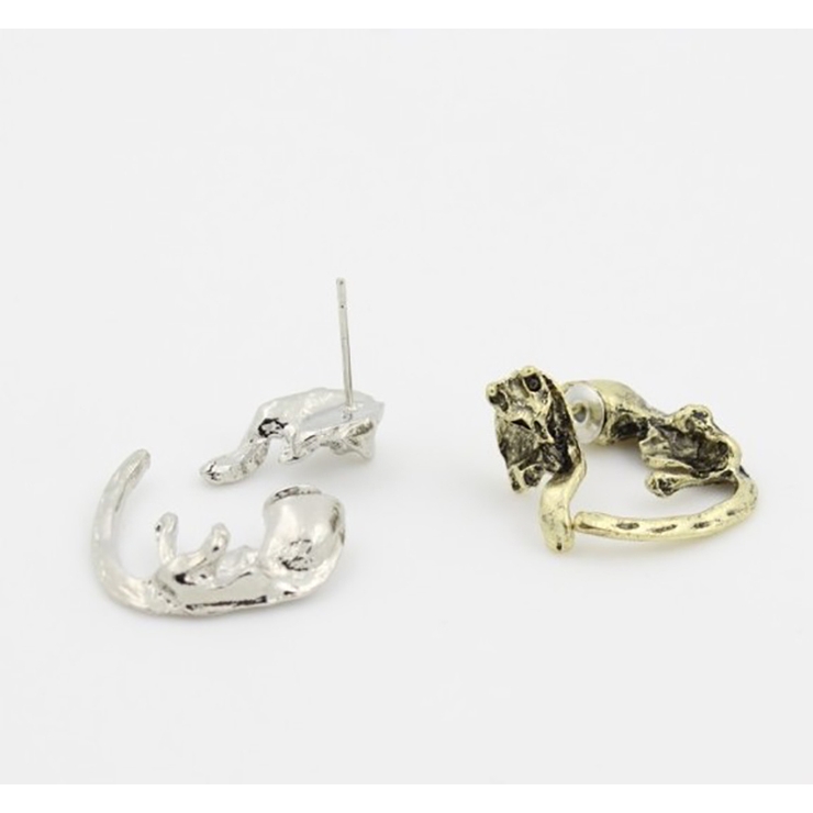 最終お値下げ♡未使用品！WG ぶら下がりピアス Onyx Double ブラックオニキス 2WAY拡張ピアスセット〈K03G