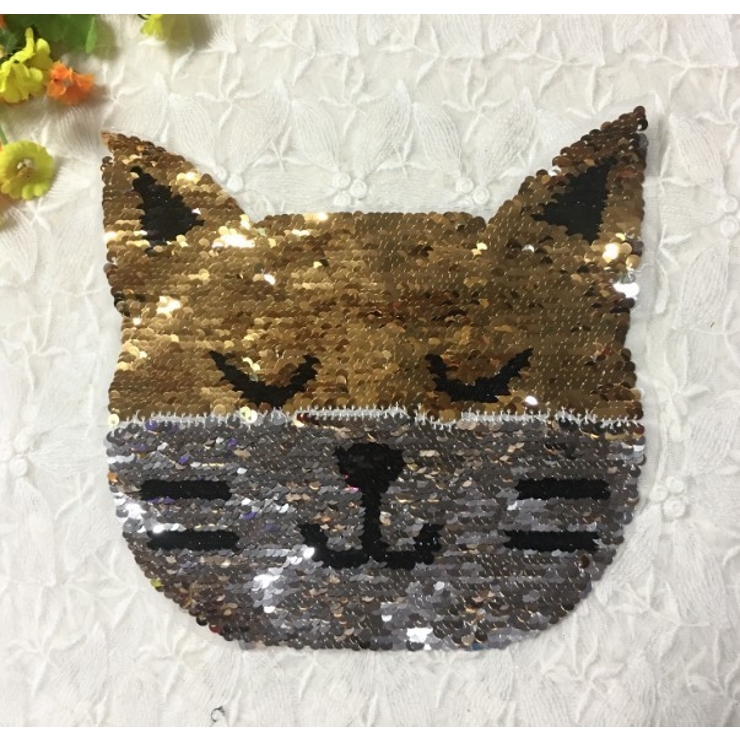 スパンコールワッペン 色が変わる ネコ | PlusNao | 詳細画像4 