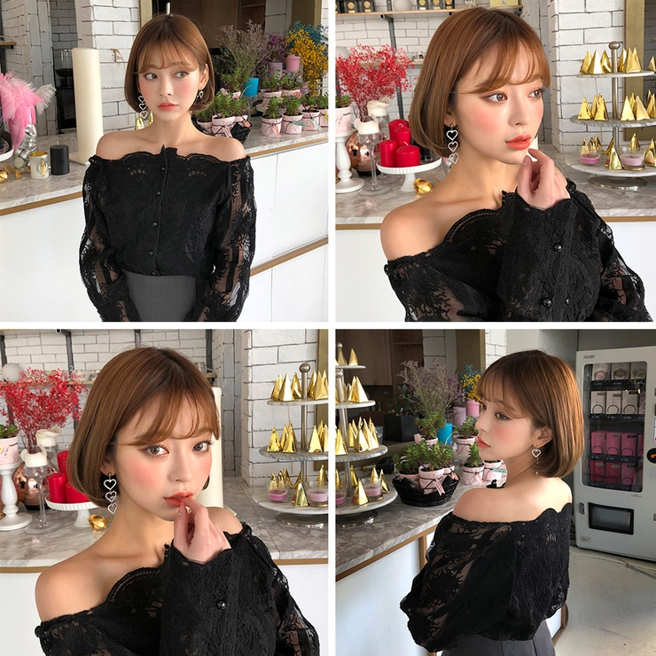 フォーハーツアシンメトリーピアス ピアス きらきら | PREMIUM K | 詳細画像17 