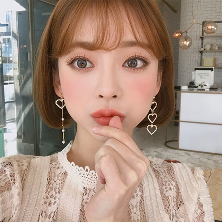 フォーハーツアシンメトリーピアス ピアス きらきら | PREMIUM K | 詳細画像4 