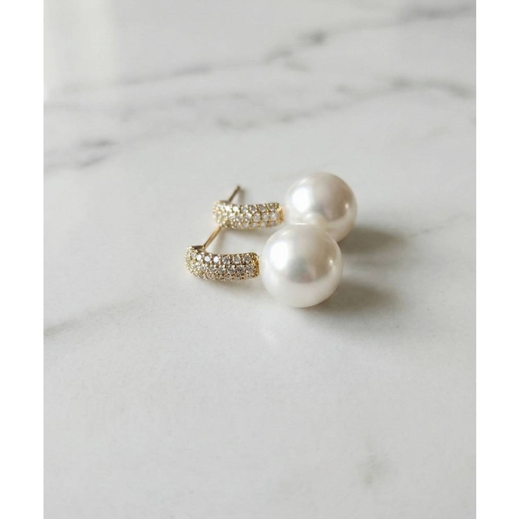 ラインストーン×BIGパールピアス | Pumpkin  Port | 詳細画像2 