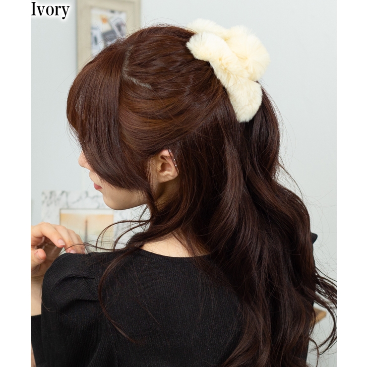 デニムリメイク☆リアルファーヘアクリップ デニムリメイク☆リアルミンクファー&デニム✨ヘアクリップ✨