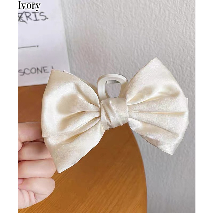 アイボリー | BIGリボンヘアクリップ | Pumpkin  Port