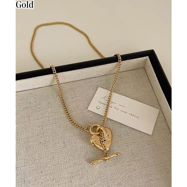 ゴールド | ハート×チェーンネックレス | Pumpkin  Port