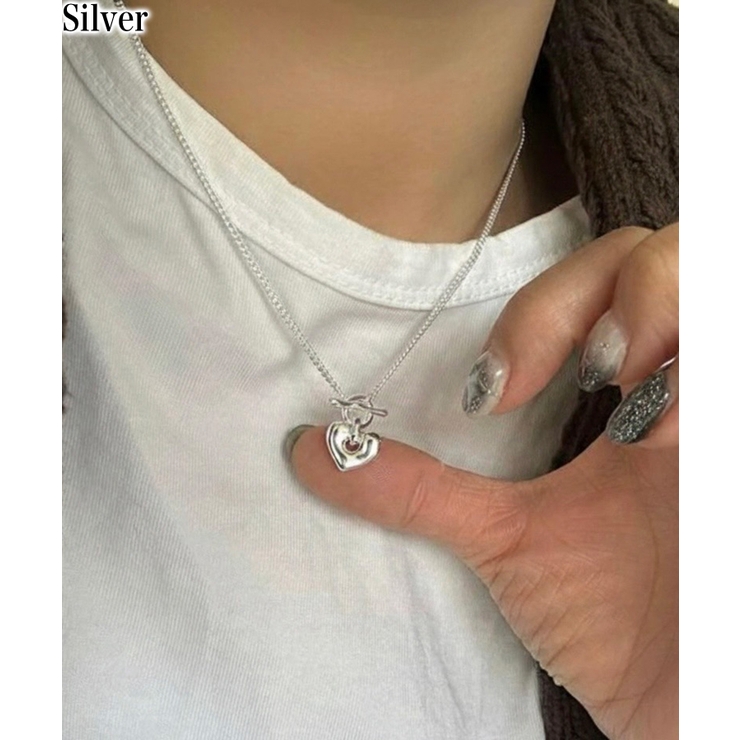 シルバー | ハート×チェーンネックレス | Pumpkin  Port