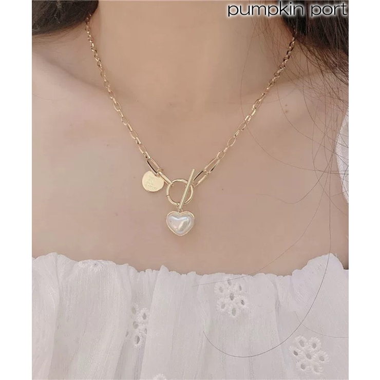 ハート×パールネックレス | Pumpkin  Port | 詳細画像1 