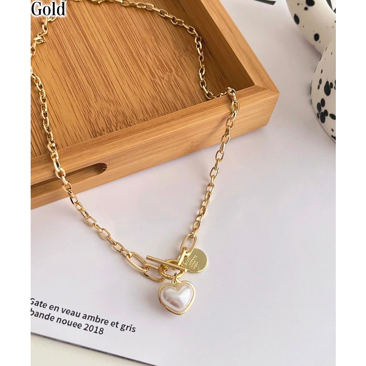 ゴールド | ハート×パールネックレス | Pumpkin  Port