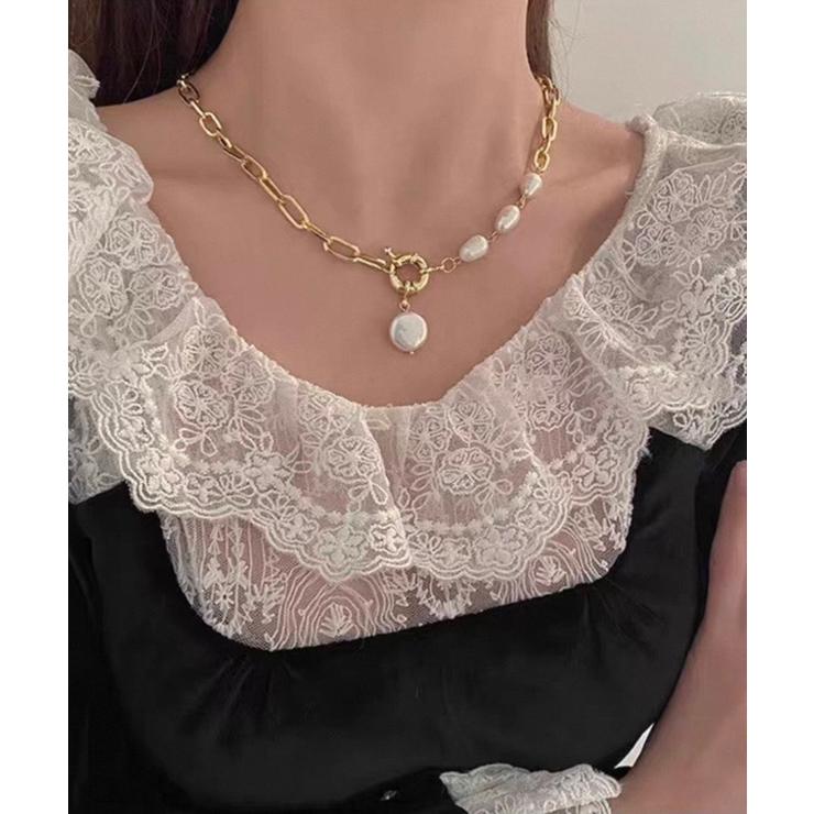 パール×チェーンネックレス | Pumpkin  Port | 詳細画像2 