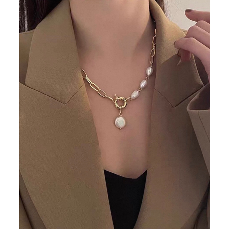 パール×チェーンネックレス | Pumpkin  Port | 詳細画像6 