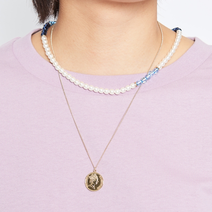 コインデザインネックレス＆パールネックレス | MODISH GAZE | 詳細画像1 