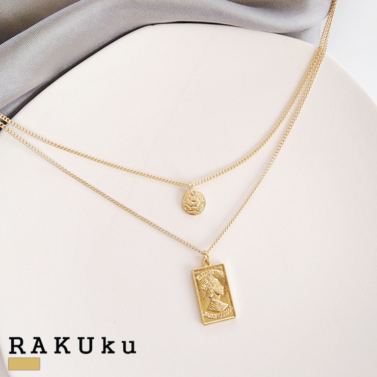 2種類プレート重ねづけゴールドネックレス アクセサリー ジュエリー 品番 Rkkw Rakuku ラクク のレディースファッション通販 Shoplist ショップリスト