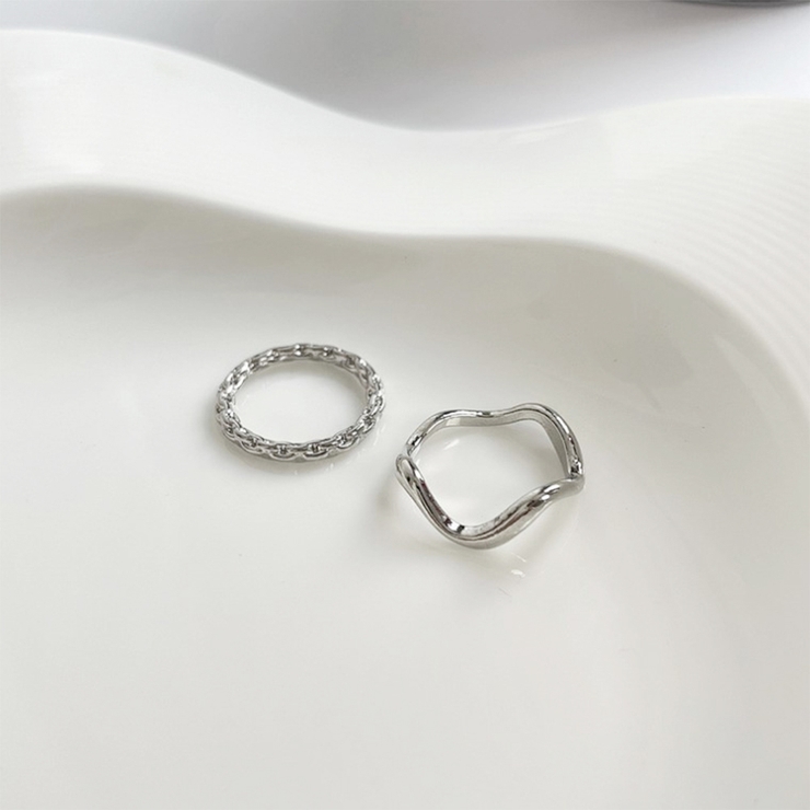 リングセット 2個セット シルバー レイヤードリング | RAKUku | 詳細画像7 