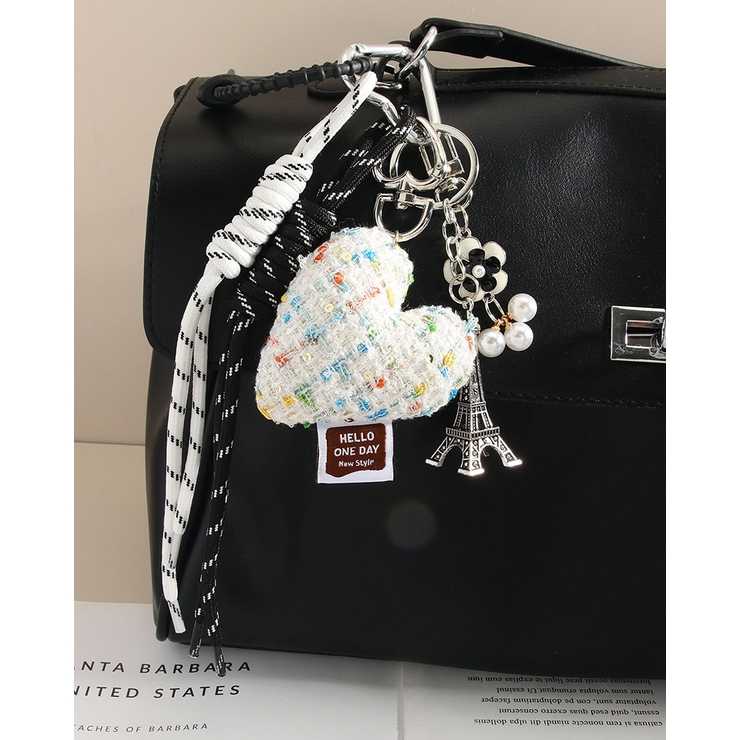 ホワイト | 【大人気】 キーリング ツイード | RAKUku