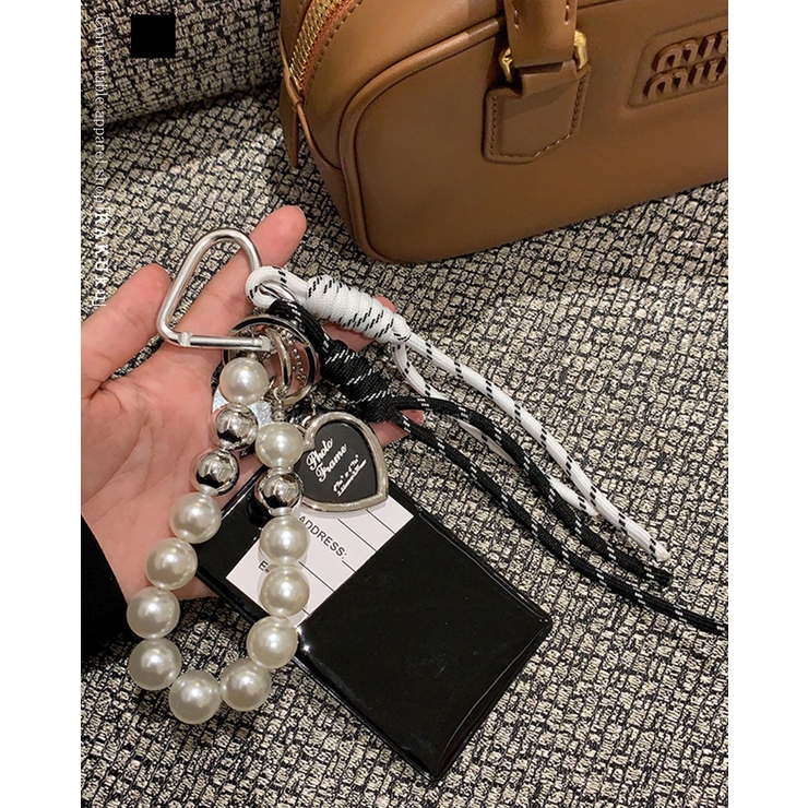 ブラック | キーリング カードケース フォトフレーム | RAKUku