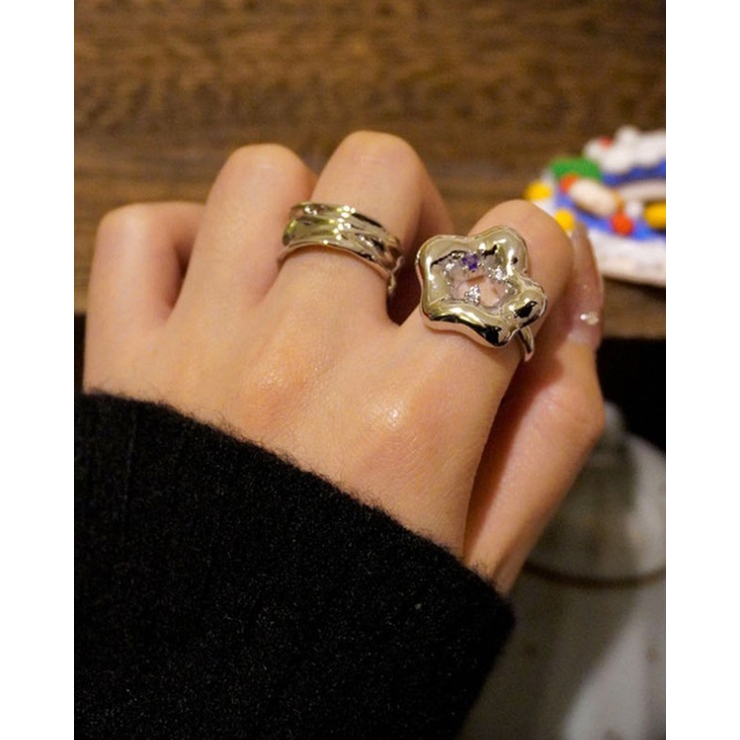 フラワー ウェーブ オープンリング | RAKUku | 詳細画像4 