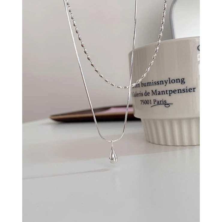 2連ネックレス 2重 ダブル しずく ボールチェーン | RAKUku | 詳細画像2 