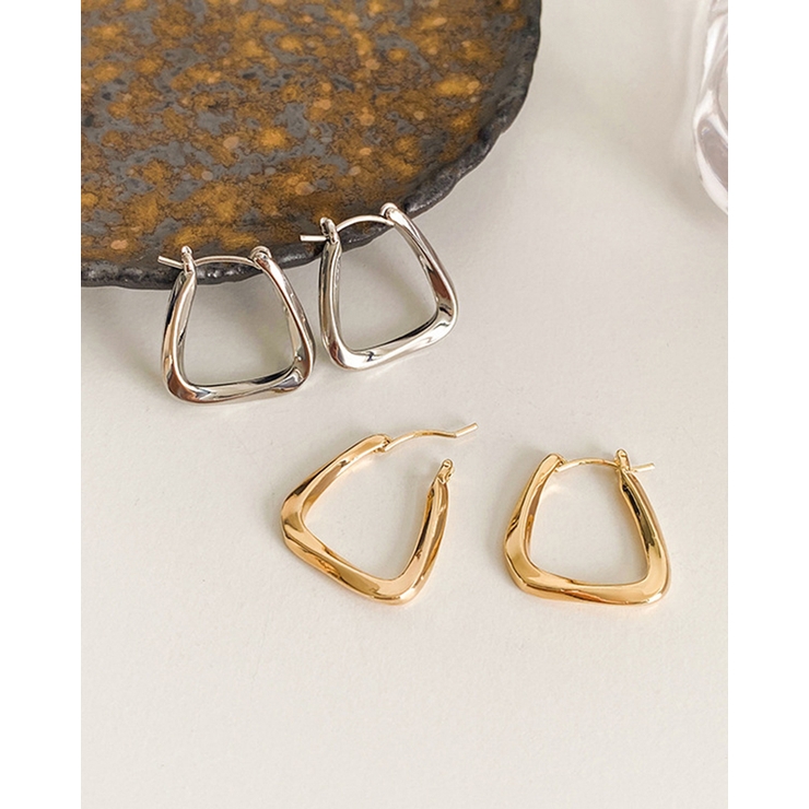 ツイストフープピアス スクエア ねじり | RAKUku | 詳細画像8 