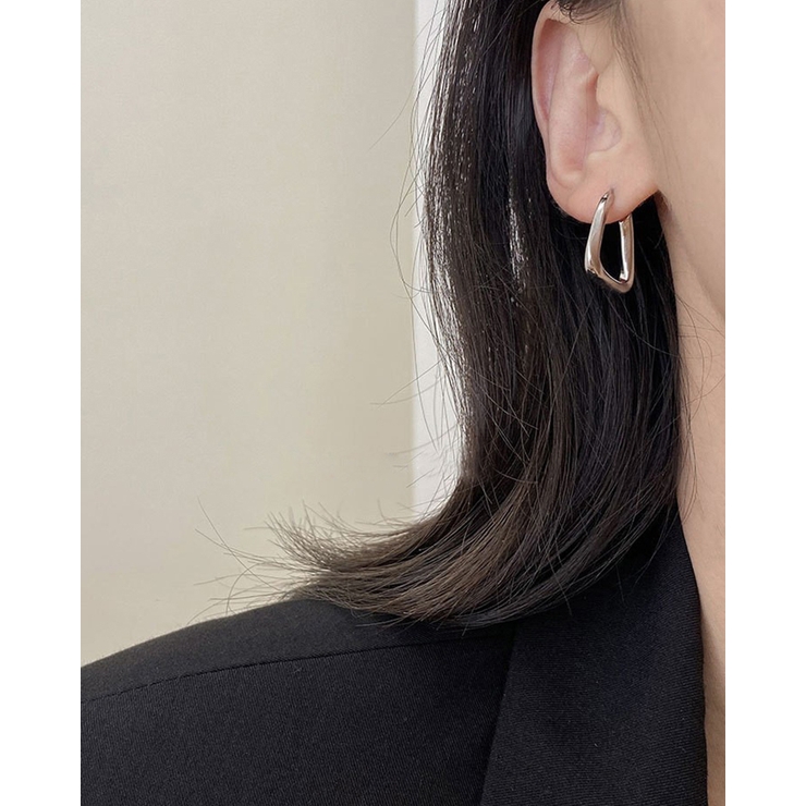 ツイストフープピアス スクエア ねじり | RAKUku | 詳細画像3 