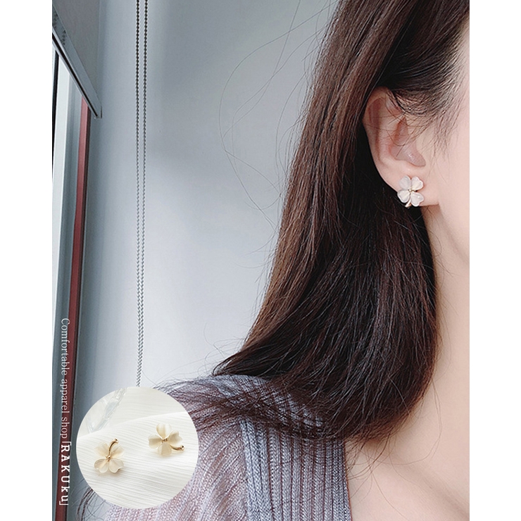 クローバーピアス クローバーイヤリング ハート お花 | RAKUku | 詳細画像1 