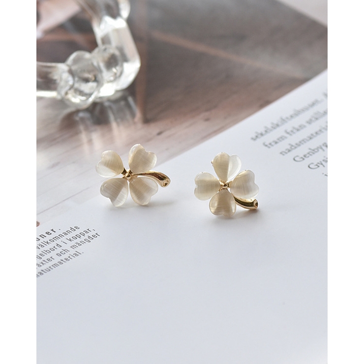 ゴールド | クローバーピアス クローバーイヤリング ハート お花 | RAKUku