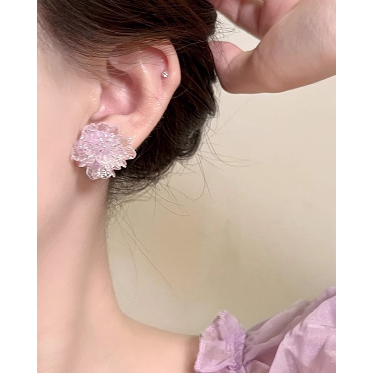 クリアフラワーピアス 両耳用 | RAKUku | 詳細画像3 
