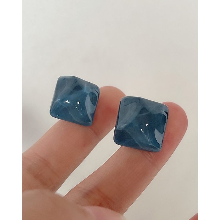 ブルースクエアイヤリング 水滴 とぅるん ぷっくり | RAKUku | 詳細画像2 