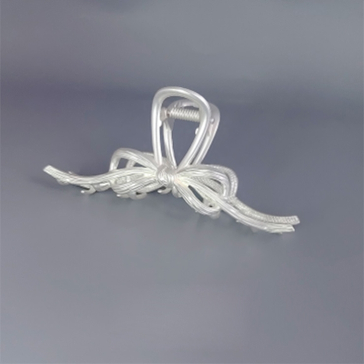 シルバー | 春 夏 リボン シルバー バンズクリップ 韓国ファッション | RAKUku