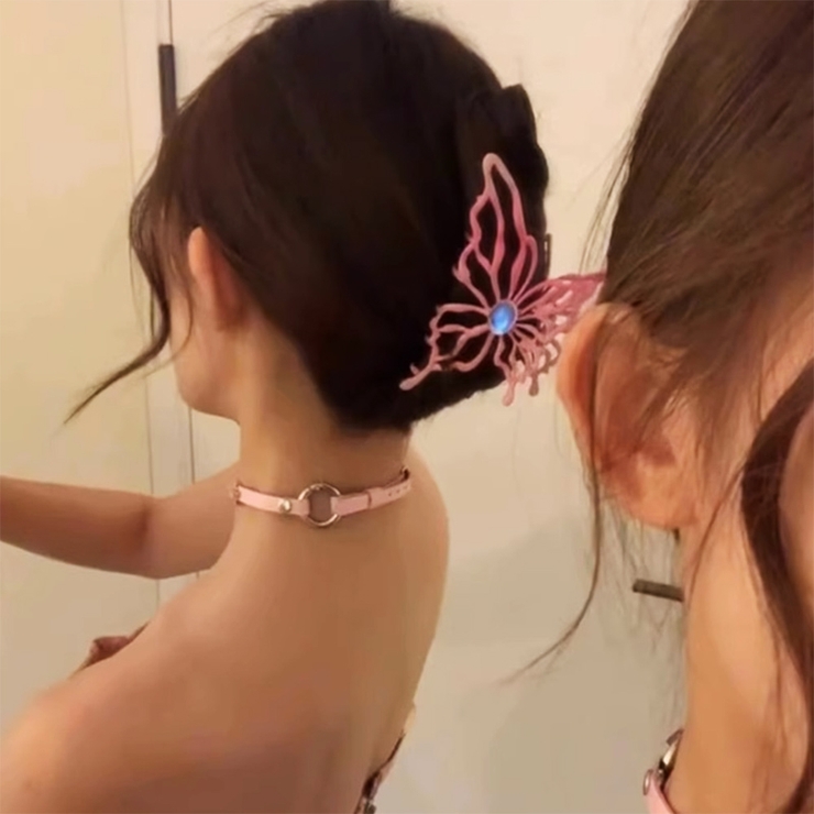 春 夏 シンプル ピンク ヘアクリップ バンズクリップ 韓国ファッション | RAKUku | 詳細画像3 