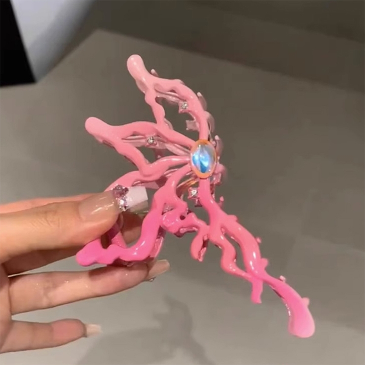 春 夏 シンプル ピンク ヘアクリップ バンズクリップ 韓国ファッション | RAKUku | 詳細画像4 