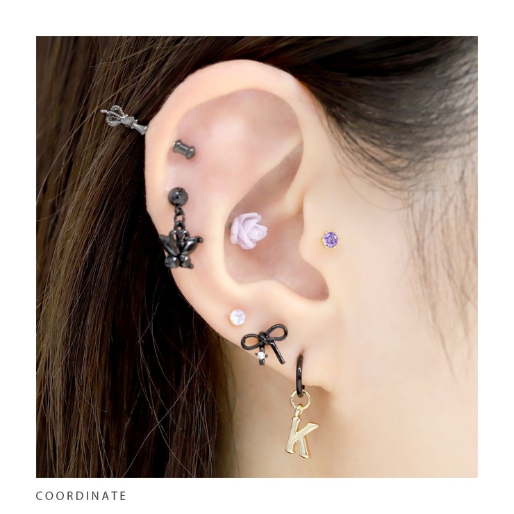 チャーム0019 イニシャル シルバー | ボディピアス専門店凛RIN | 詳細画像6 