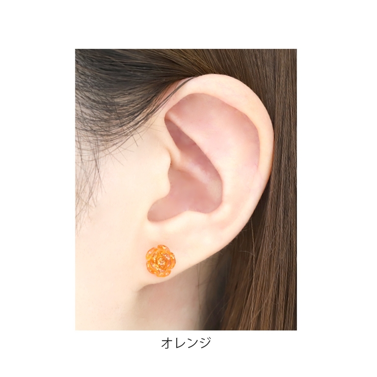 軟骨ピアス バラローズグリッターキラキラ 薔薇ストレートバーベル | ボディピアス専門店凛RIN | 詳細画像4 