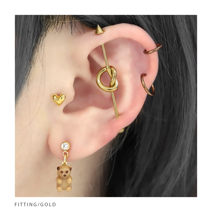 軟骨ピアス ノットデザイン結び目 シンプルオシャレ
